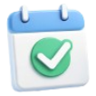 Online consultation booking confirmation icon